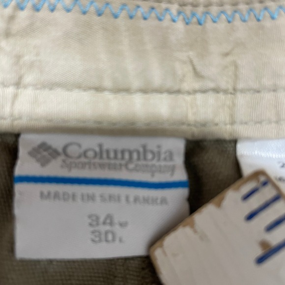 Columbia Omni-Shield Mens Cargo Pants Tan Khaki Cotton AM8564 34x30 - Picture 2 of 8
